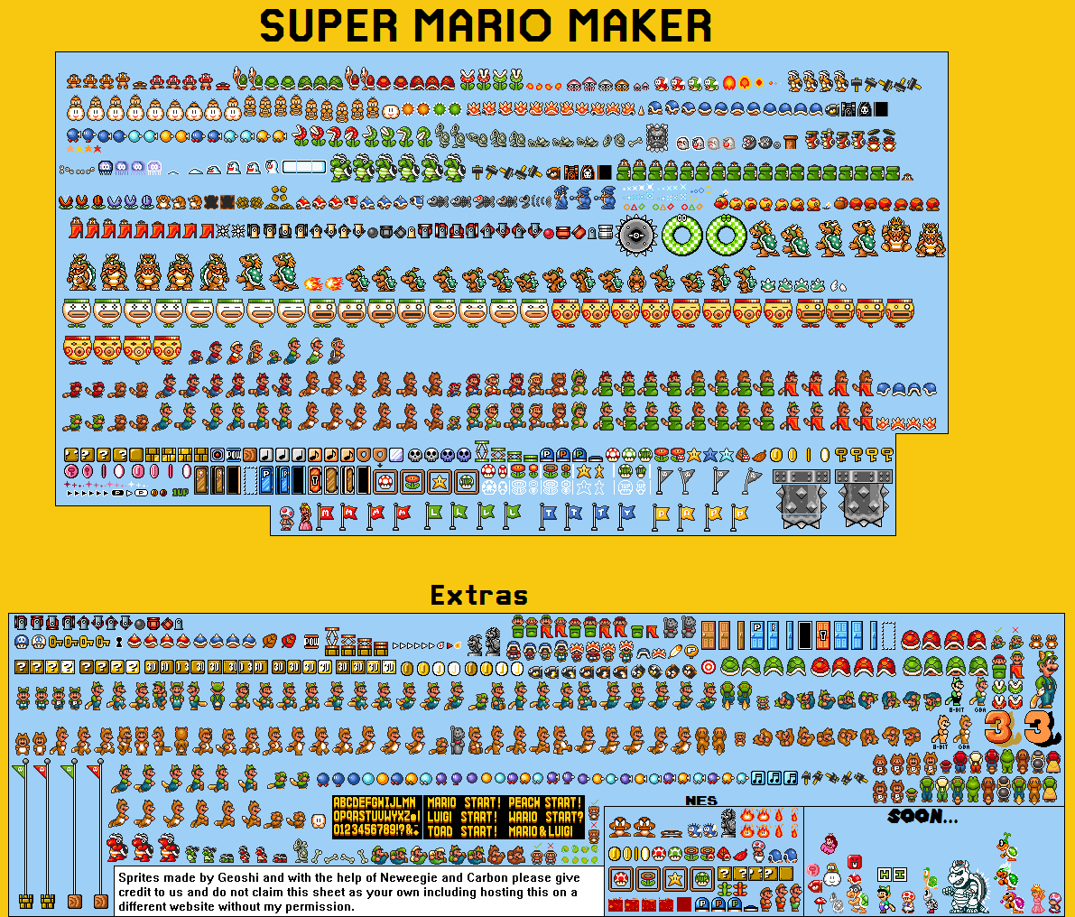 Mario maker sprite limit